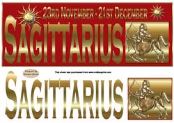 Horoscope Sagittarius Large dl Topper