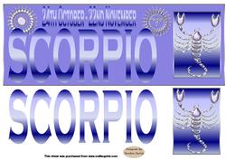 Horoscope Scorpio Large dl Topper