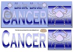Horoscope Cancer Large dl Topper