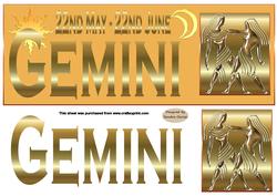 Horoscope Gemini Large dl Topper