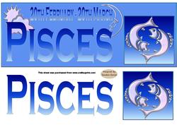 Horoscope Pisces Large dl Topper