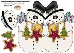 Christmas Snowman Shaped Card 1