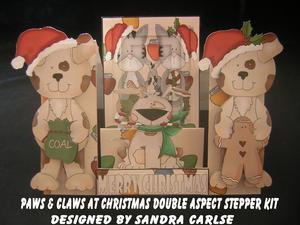 Christmas Paws & Claws Decoupage Stepper card Kit