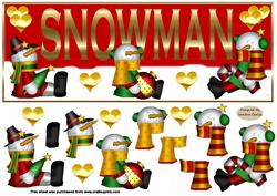 Christmas Snowmen Large dl Topper