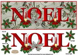 Christmas Noel Large dl Topper