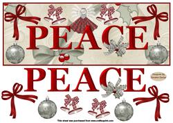 Christmas Large dl Peace Topper