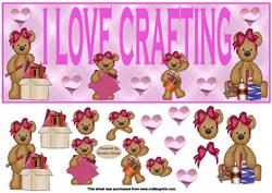 I Love Crafting Dl Card Front