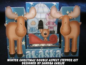 Christmas Winter Decoupage Stepper card Kit