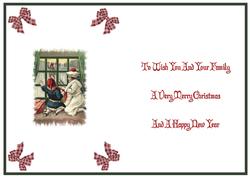 Vintage Christmas Greetings Insert