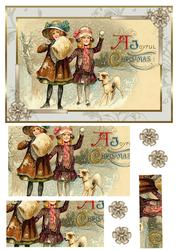 Joyful Vintage Christmas Pyramid Topper