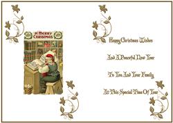 Christmas Santa in His Workshop Insert