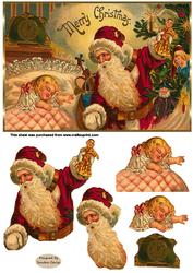 Christmas Vintage Wishes Decoupage Topper