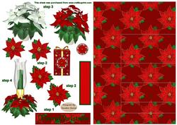 Poinsettia Christmas Side Stepper