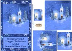 Christmas Winter Scene Pyramid Topper