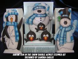 Christmas Fun in the Snow Decoupage Stepper card Kit