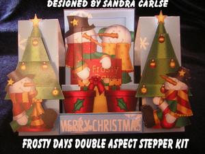 Christmas Frosty Days Decoupage Stepper card Kit