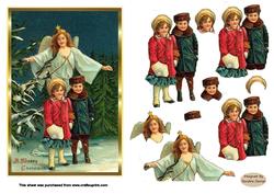 Christmas Vintage in the Snow Decoupage Topper