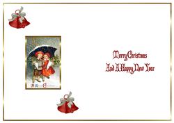 Vintage Christmas Children Insert