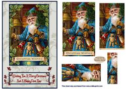 Traditional Father Christmas Pyramid Topper