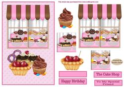 Cake Shop Decoupage Topper