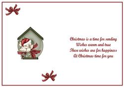 Sweet Little Christmas Robin Insert