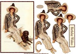Woman of Class Vintage Decoupage Topper