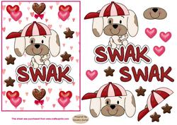 Chocolate & Love Hearts Valentine Decoupage Topper