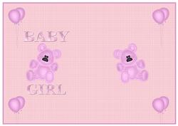 New Baby Girl Card Insert