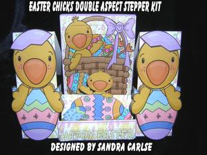 Easter Chicks Decoupage Stepper card Kit