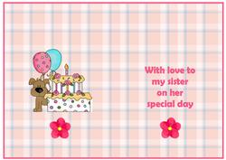 To My Sister Insert