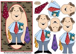 Birthday Male Decoupage Topper