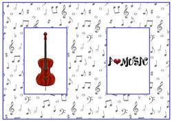 I Love Music Card Insert