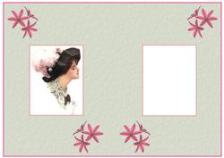 A Floral Vintage Card Insert