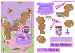 Girly Time Decoupage Topper