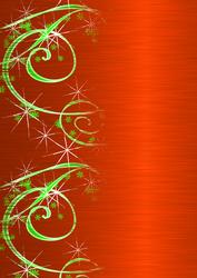 Orange Metallic Swirls Background