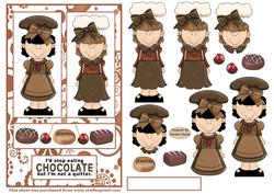 Just Love Chocolate Decoupage Topper