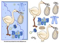 Baby Boy Decoupage Topper