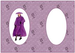 Pretty Woman in Purple Insert