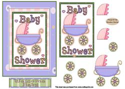 New Baby Shower Decoupage Topper