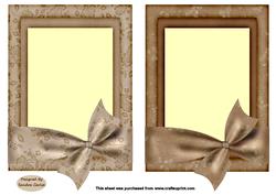 Rustic Patterned 2 x Toppers