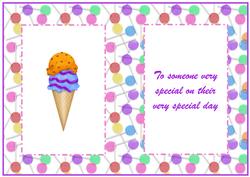 Ice Cream Cardmaking Insert