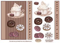 Coffee & Biscuits Decoupage Topper