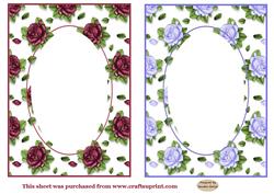 Floral 2 x Roses Toppers