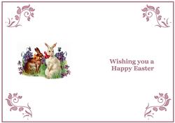 Easter Bunnies Cardmaking Insert