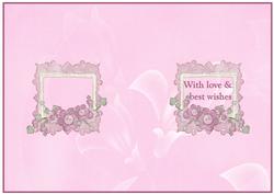 Pink Flowers Cardmaking Insert