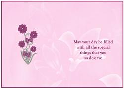 Floral Flowers Cardmaking Insert