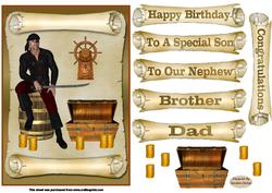 Male Decoupage Card Front