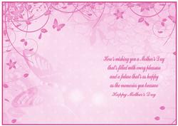 Butterfly Mother's Day Insert