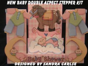New Baby Decoupage Stepper card Kit
