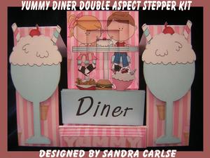 Birthday Yummy Diner Decoupage Stepper Card Kit